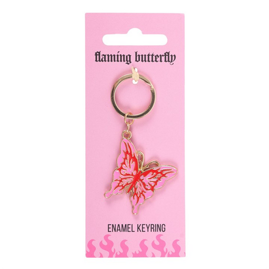 Flaming Butterfly Keyring N/A