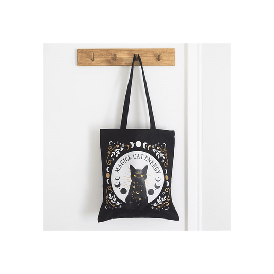 Black Magick Cat Energy Tote Bag