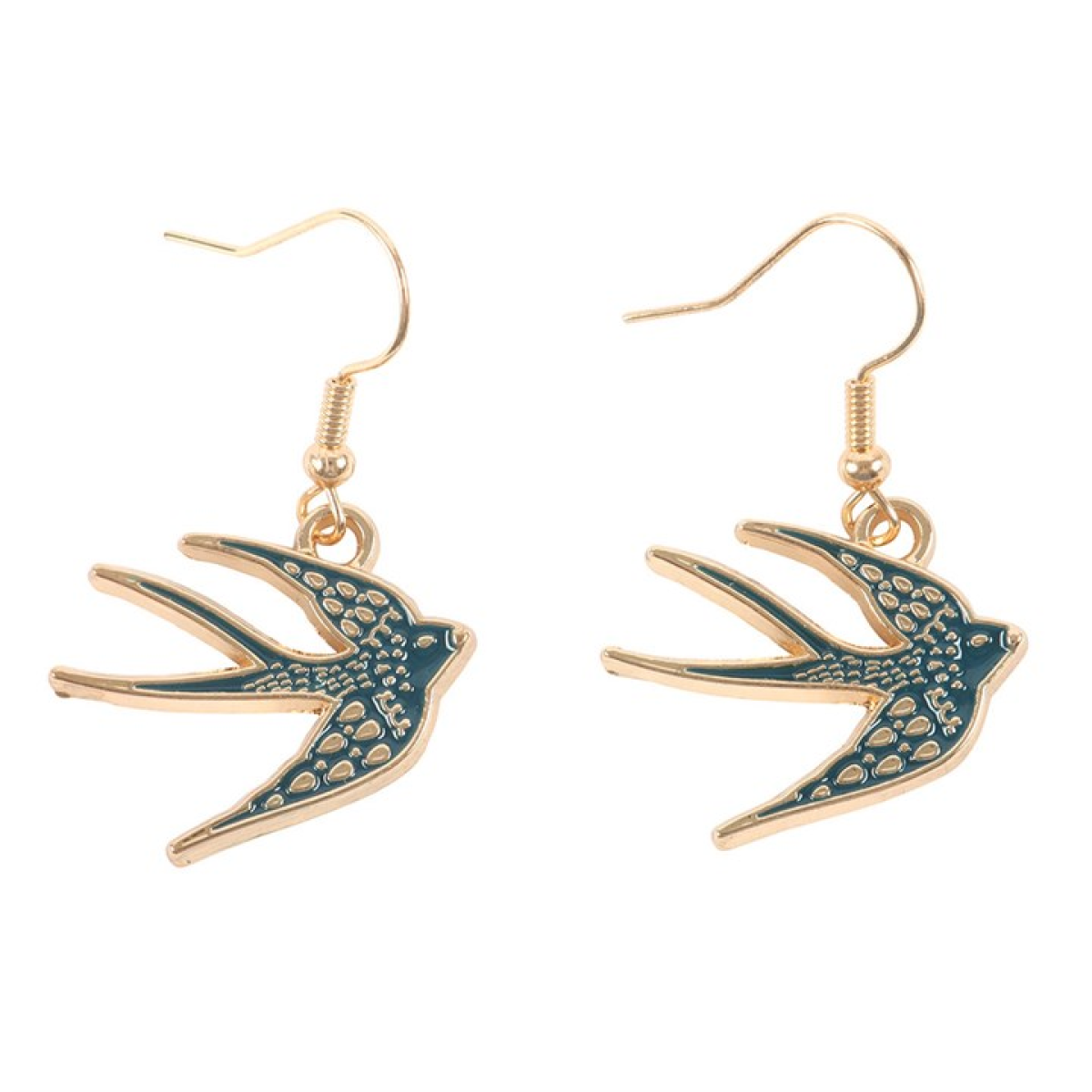 Blue Spread Your Wings Swallow Earrings N/A