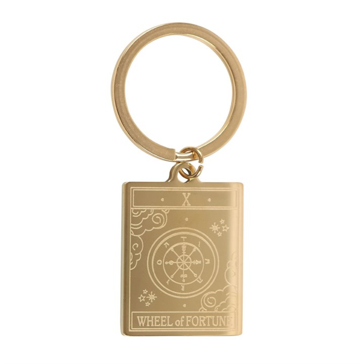 The Wheel of Fortune Vintage Tarot Keyring N/A