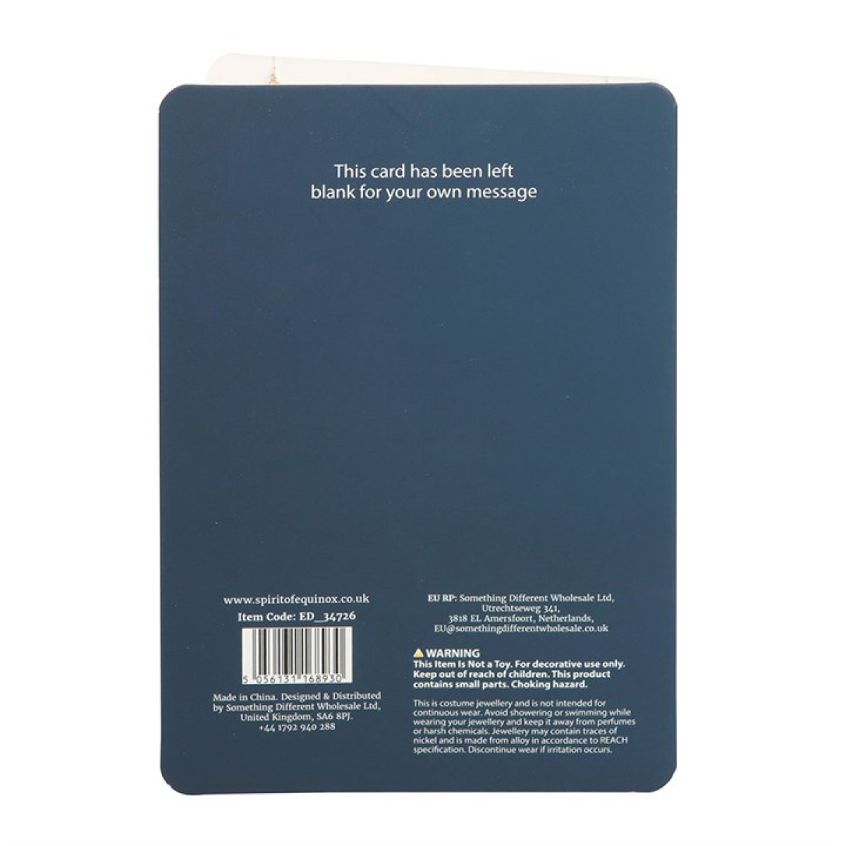 Hand of Hamsa Necklace on Greeting Card N/A