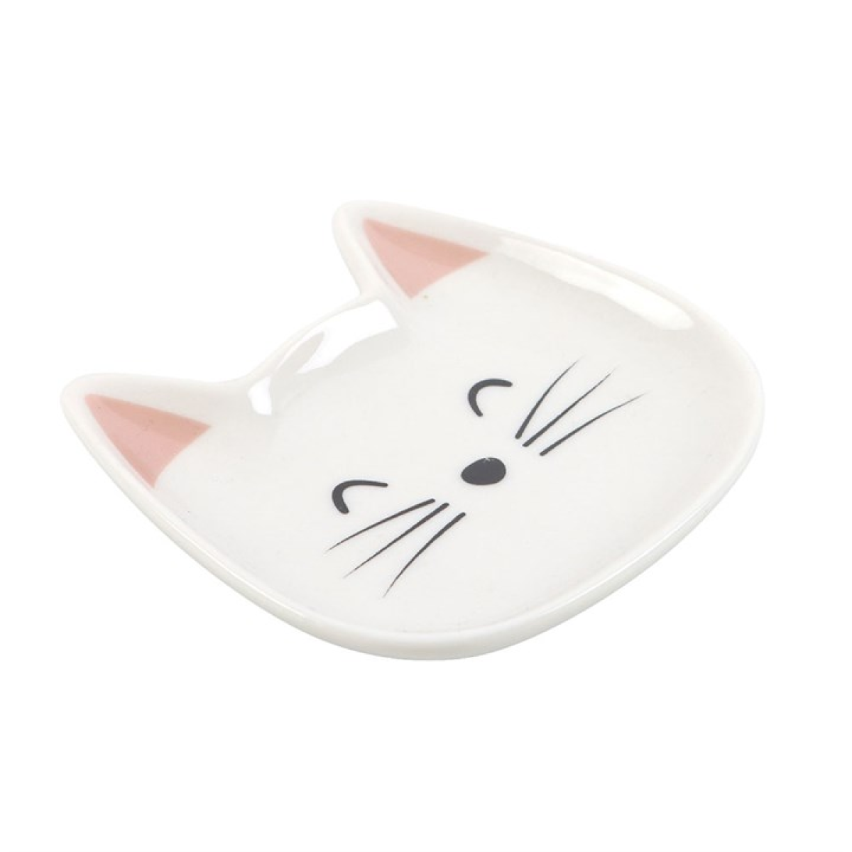 White Cat Face Trinket Dish N/A