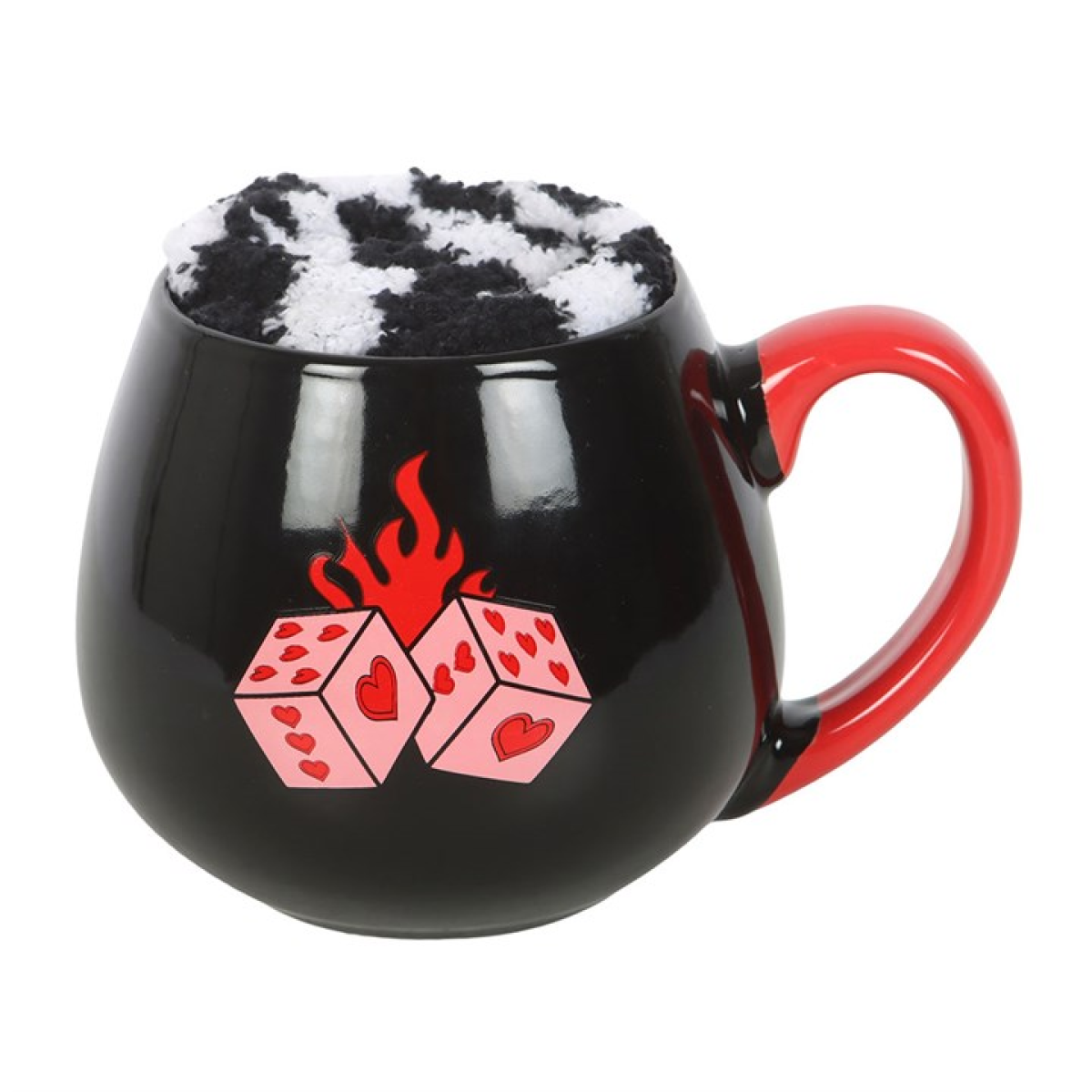 Black Dice Mug and Socks Set N/A