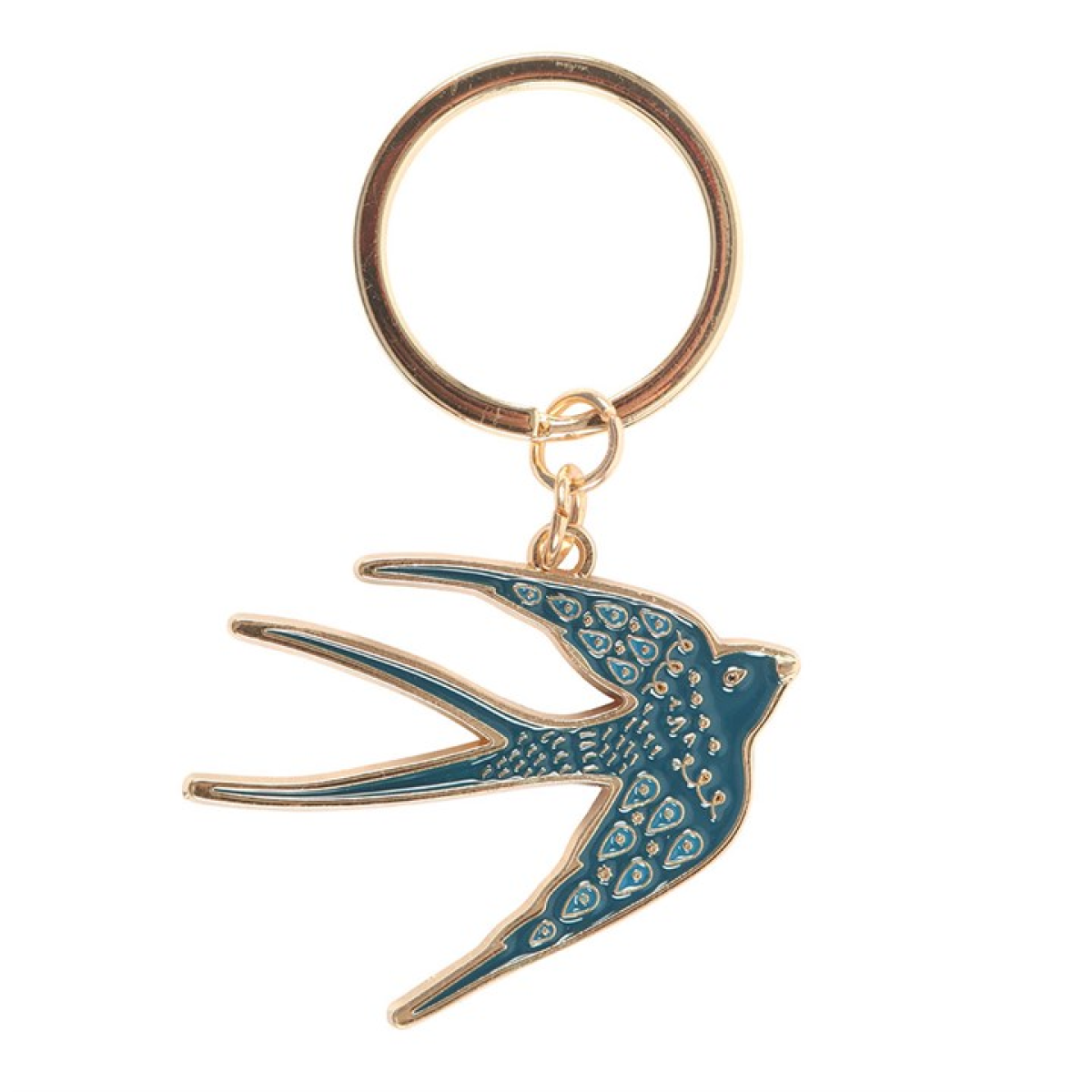 Blue Spread Your Wings Swallow Keyring N/A