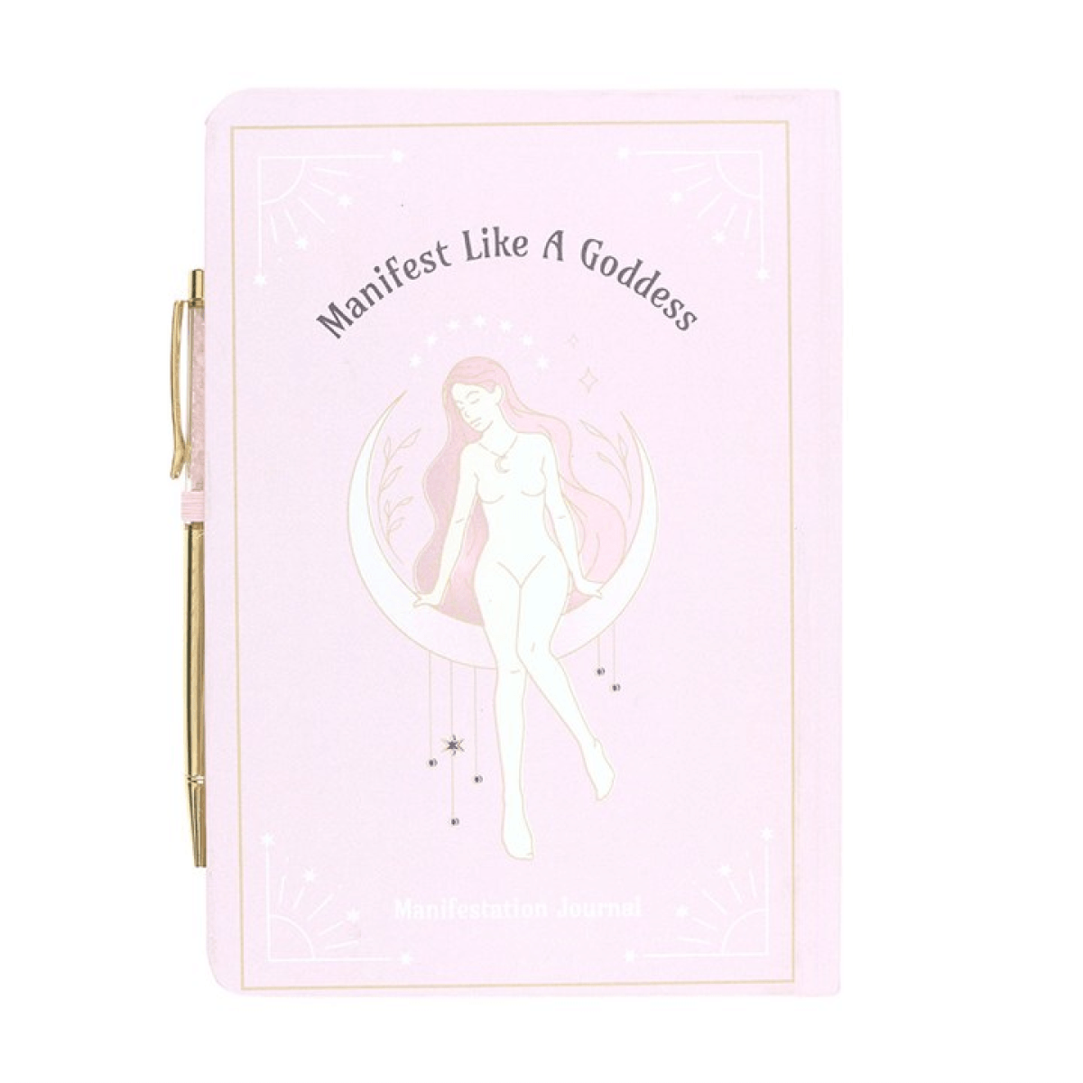 Goddess Energy A5 Manifestation Journal and Rose Quartz Crystal Pen N/A
