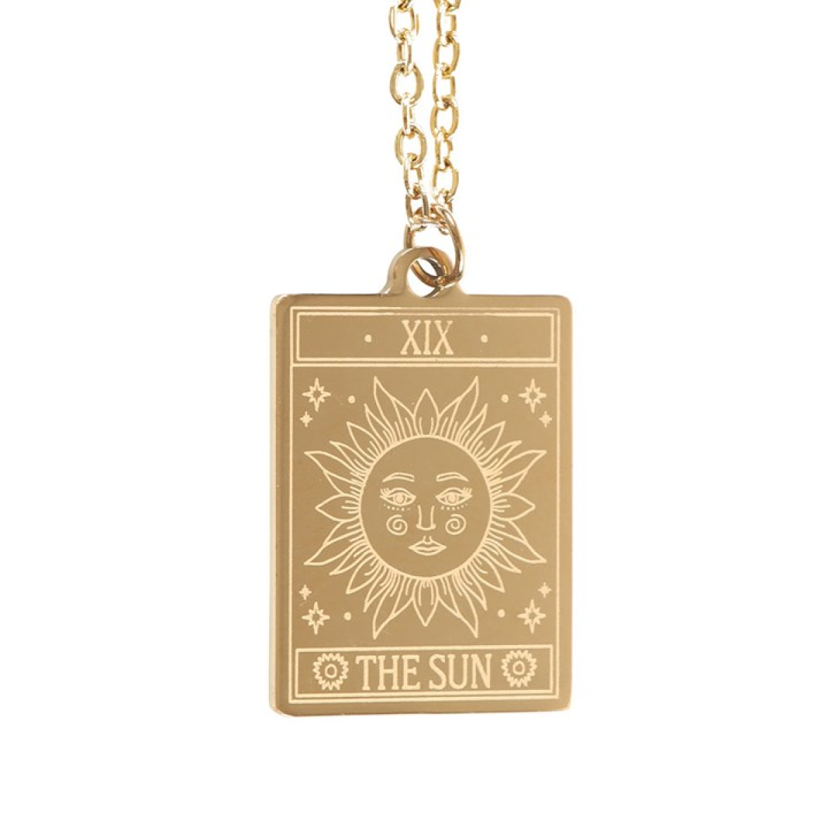The Sun Vintage Tarot Necklace on Greeting Card N/A