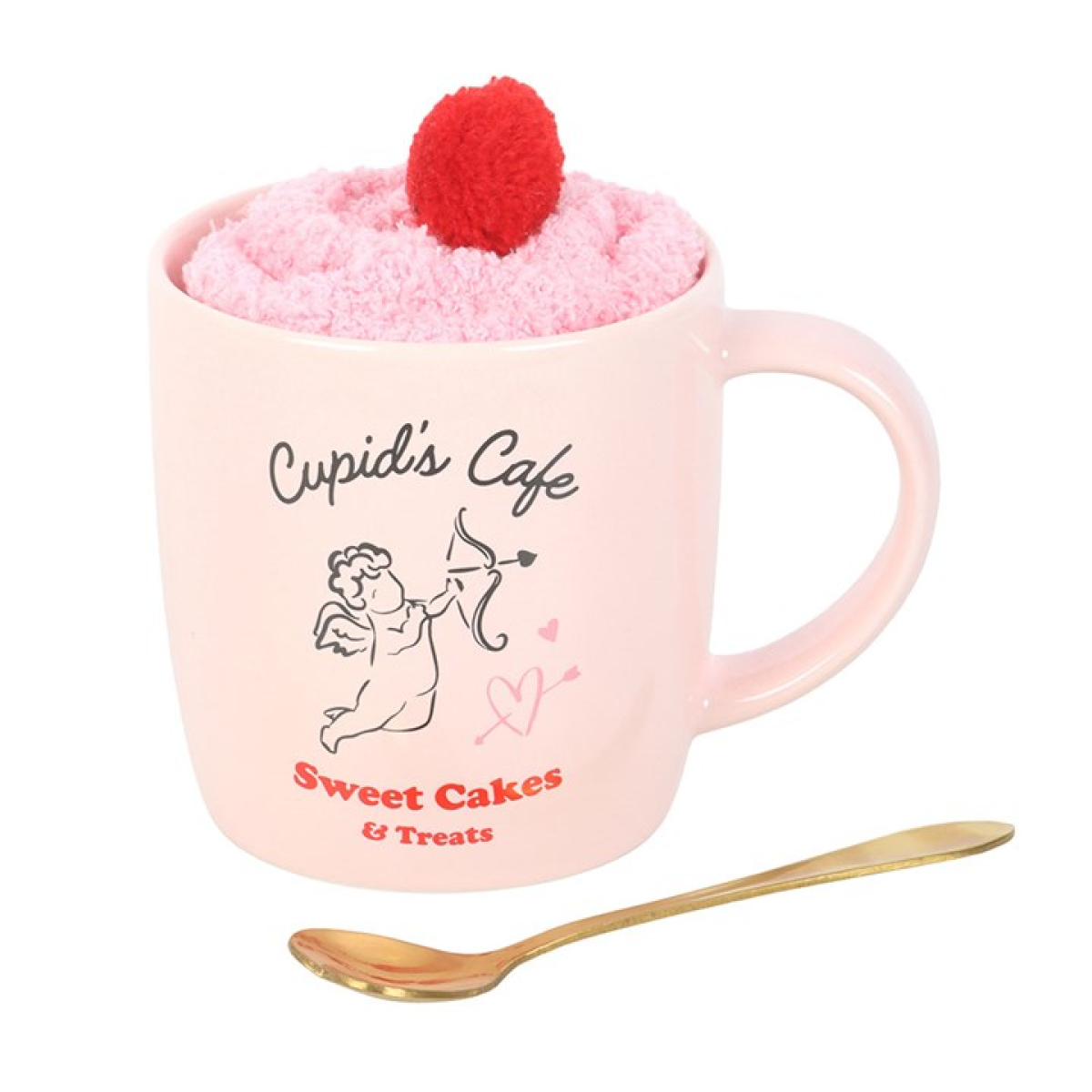 Cupid's Café Mug, Spoon and Socks Set N/A