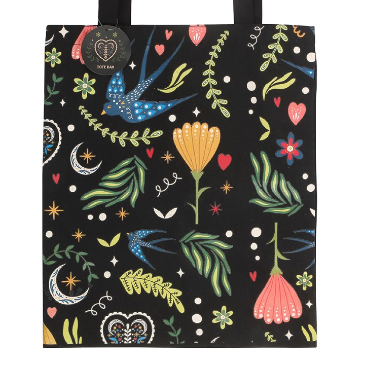 Midnight Bloom Polycotton Tote Bag N/A