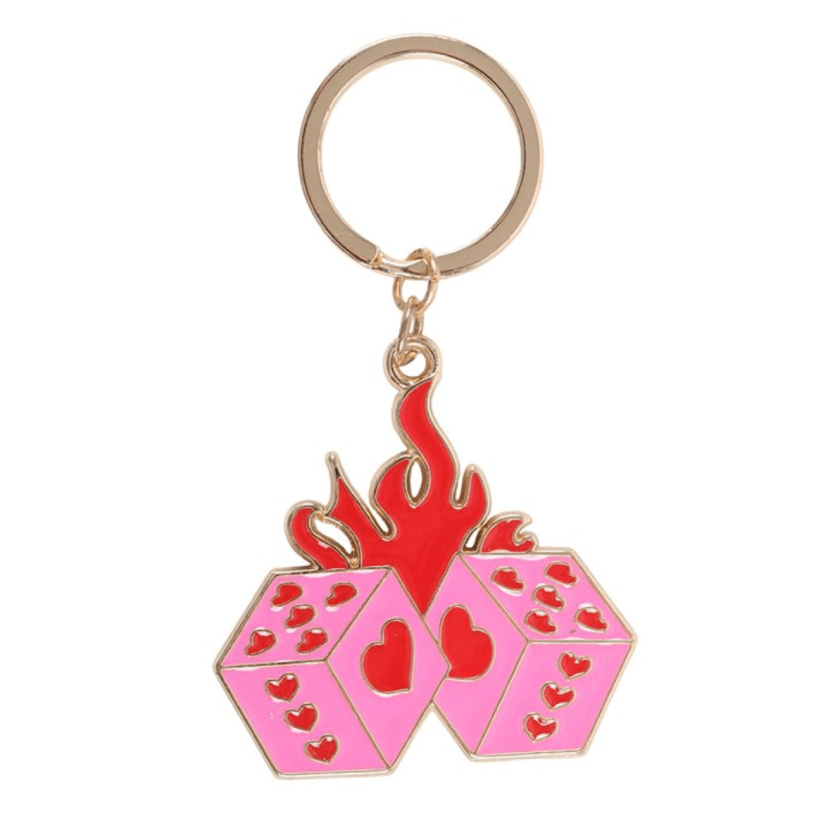 Flaming Dice Keyring N/A