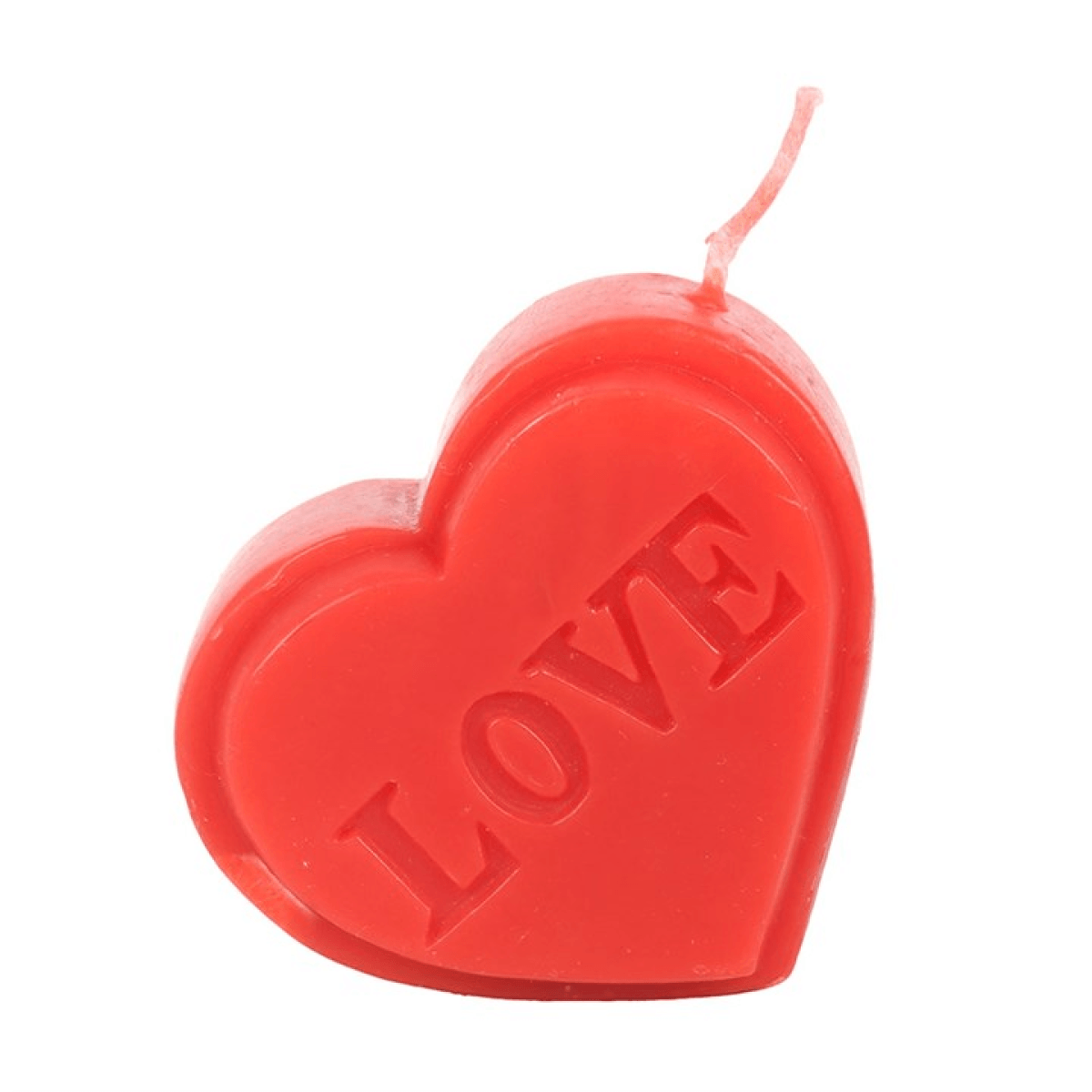 Red Love Heart Shaped Valentine's Day Candle N/A