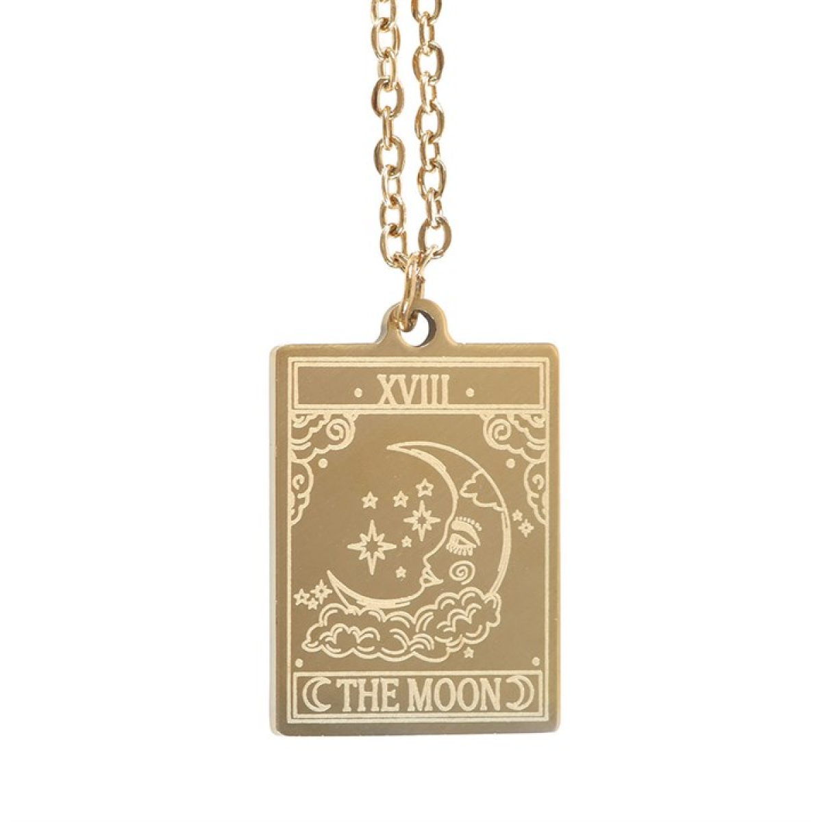 The Moon Vintage Tarot Necklace on Greeting Card N/A
