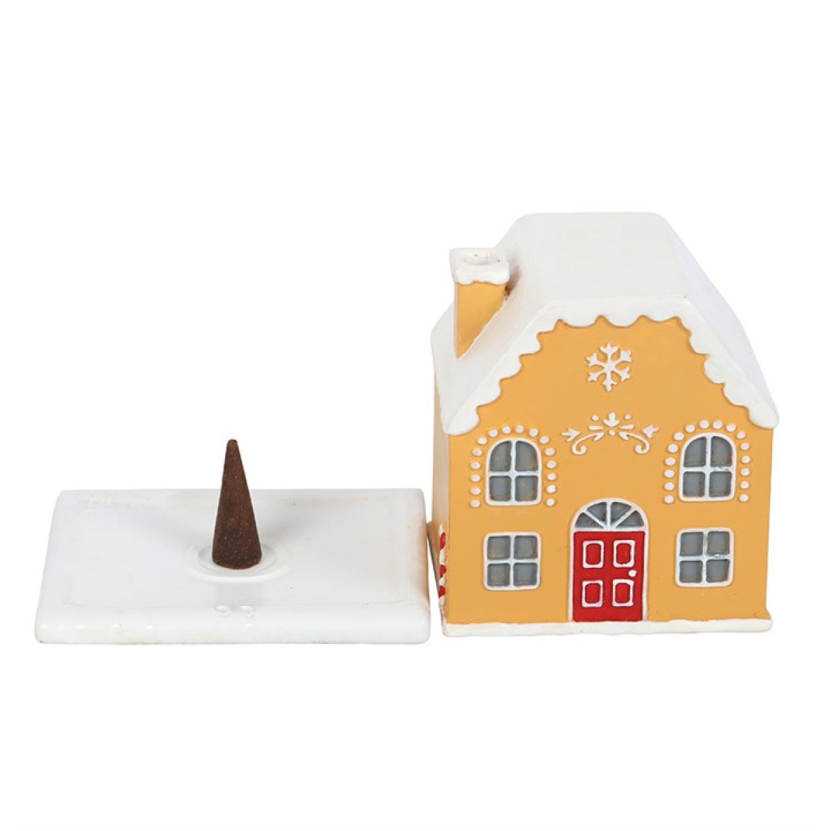 Candy Cane Gingerbread House Incense Cone Holder N/A