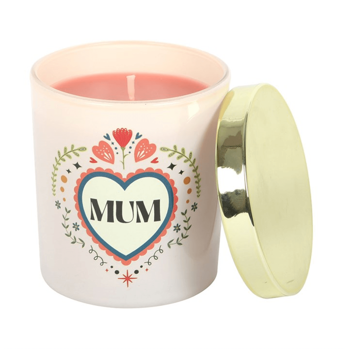Mum Folk Heart French Tulip Candle N/A