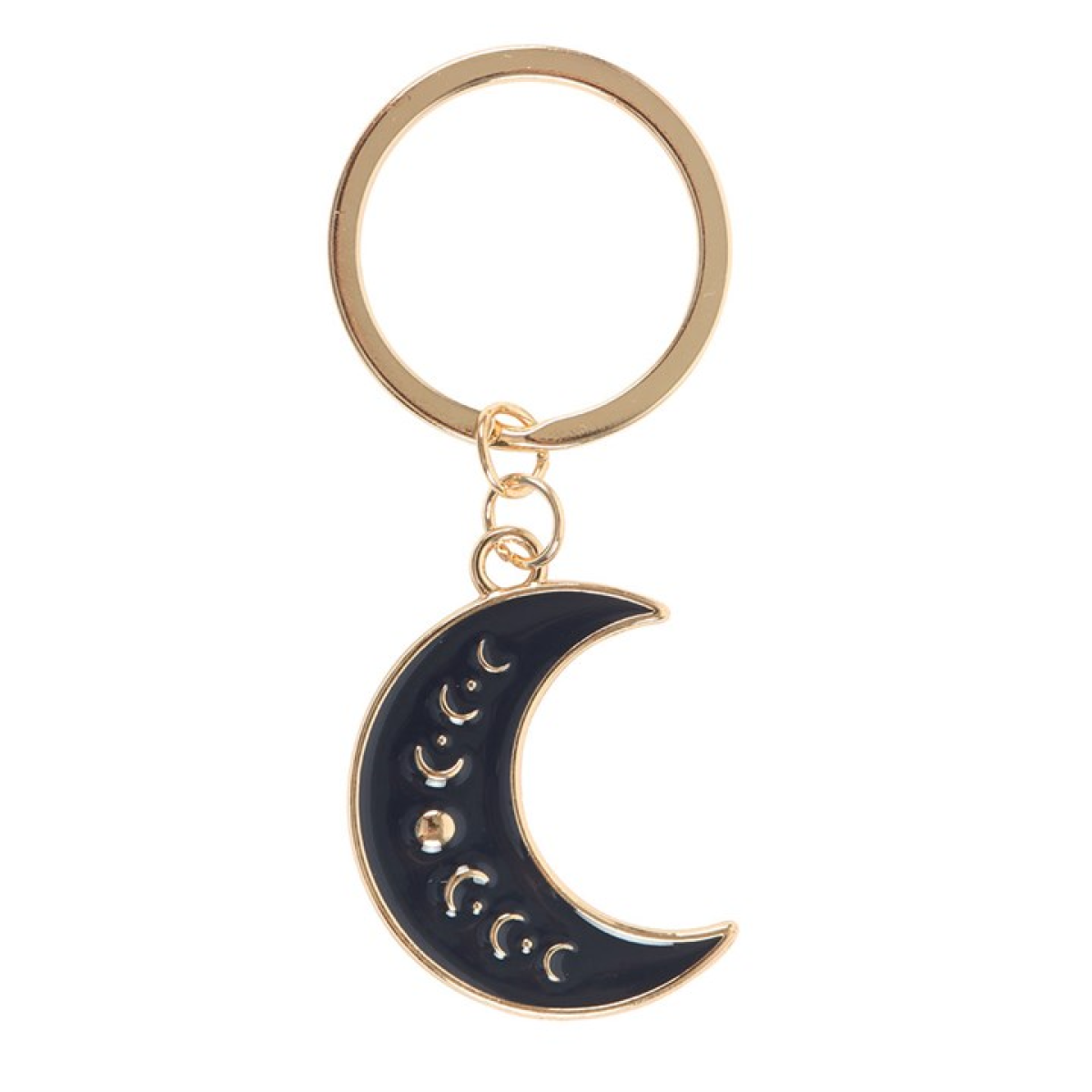 Blue Moon Phase Crescent Moon Keyring N/A