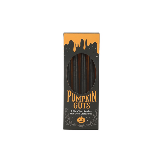 Set of 4 Pumpkin Guts Oozing Taper Candles