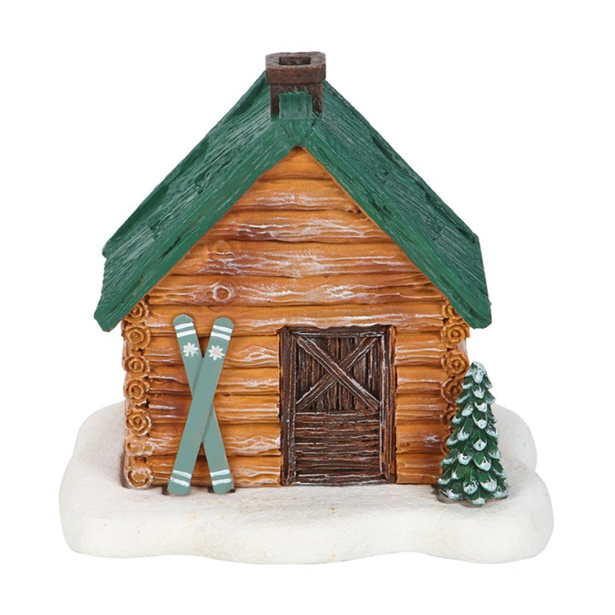 Cabin Ski Chalet Incense Cone Holder N/A