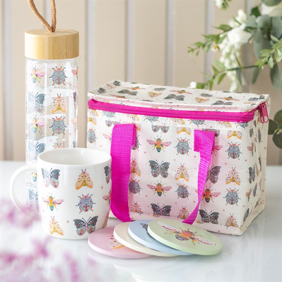 Floral Bug Coaster Set N/A