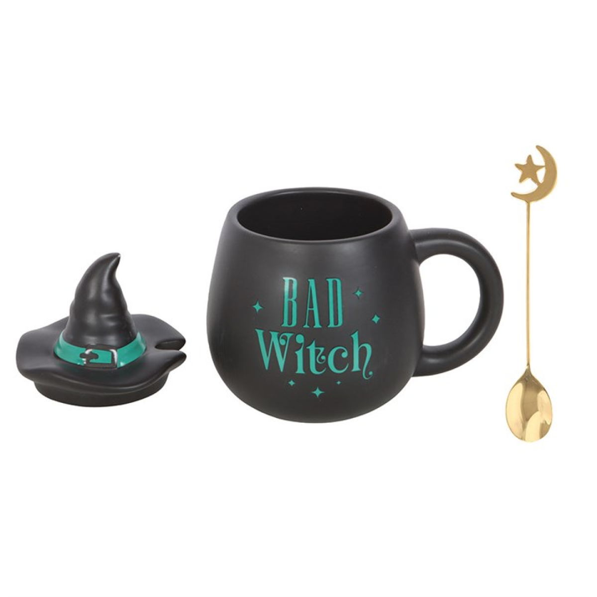 Bad Witch Lidded Mug with Spoon N/A