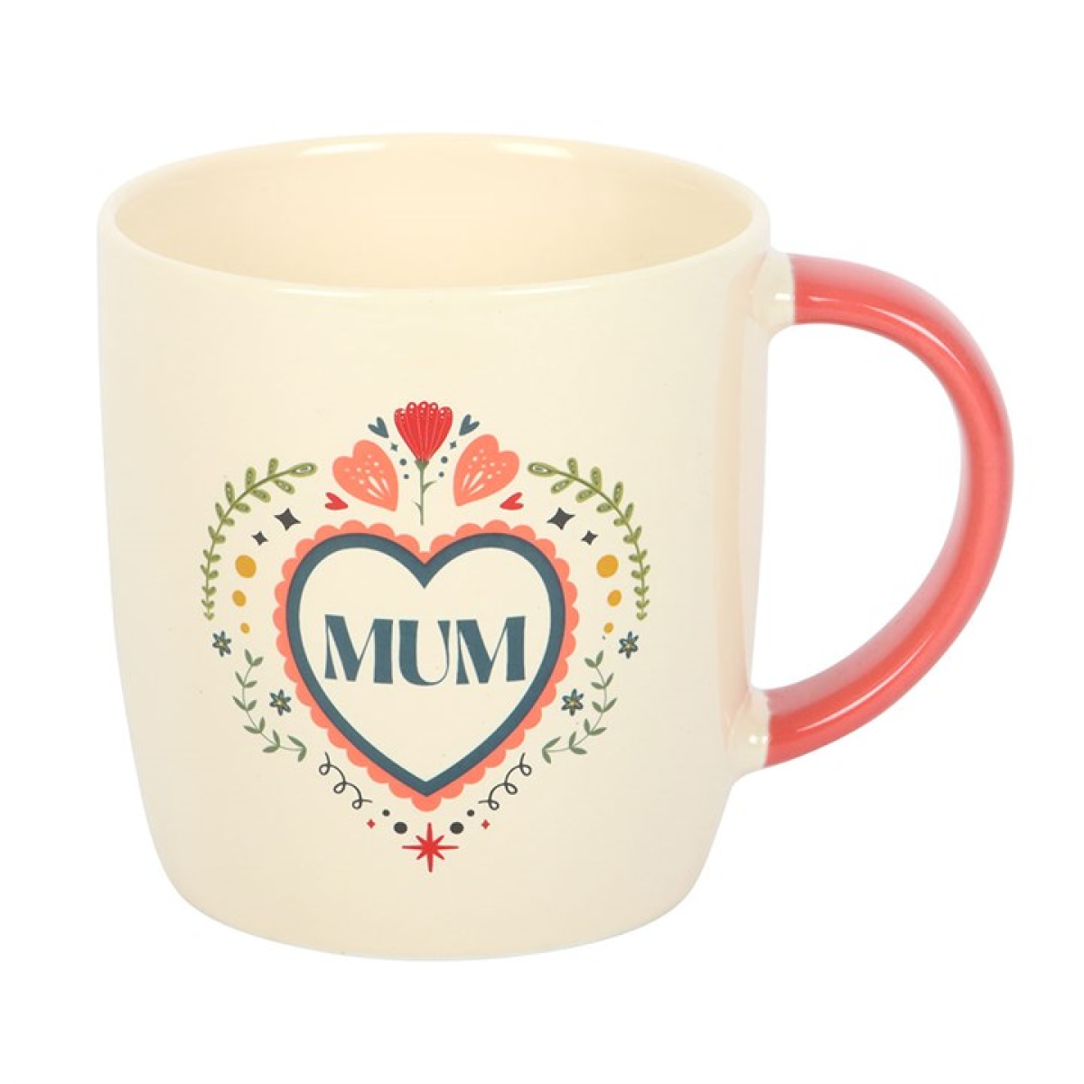 Mum Folk Heart Mug N/A
