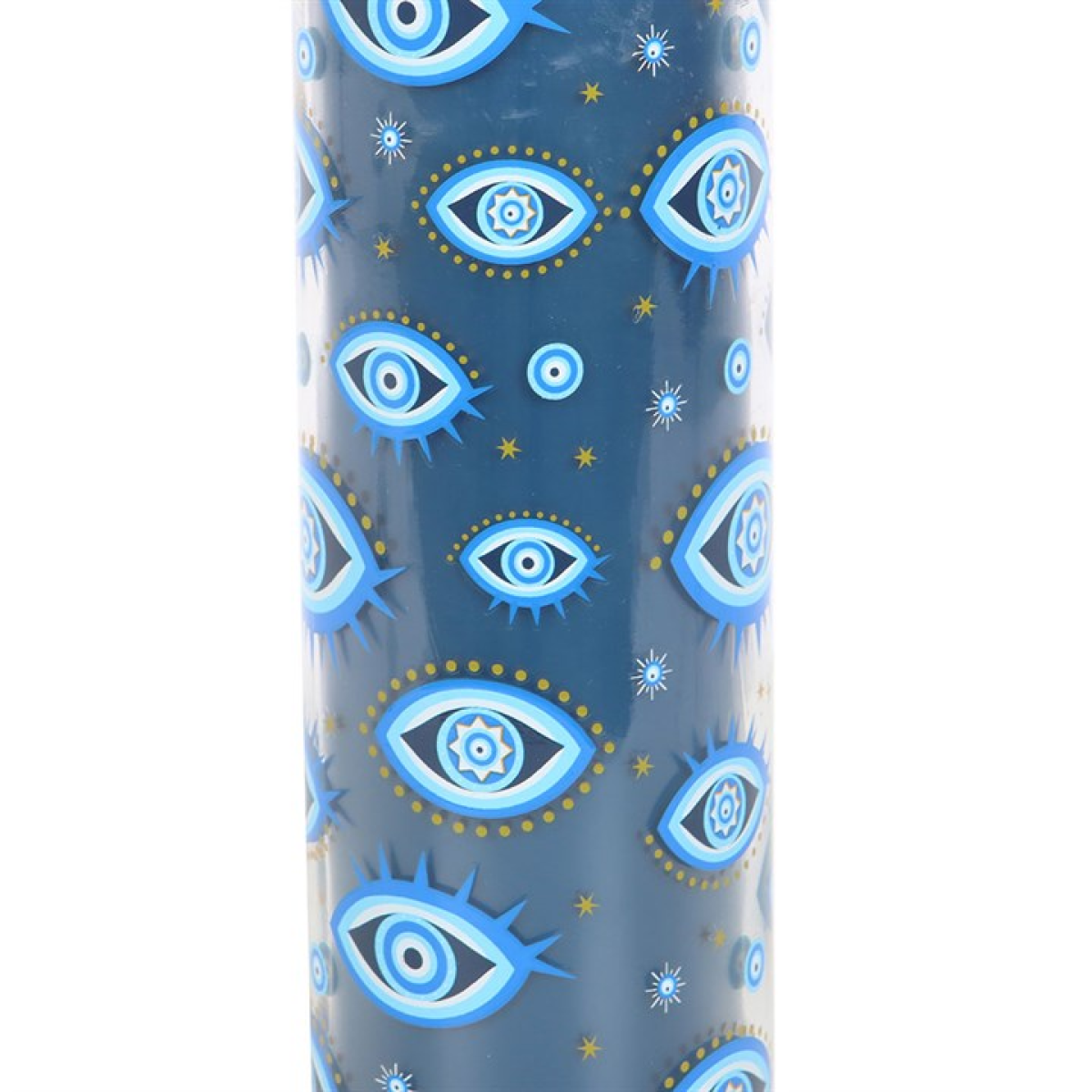 All Seeing Eye Print White Rose Tube Candle N/A