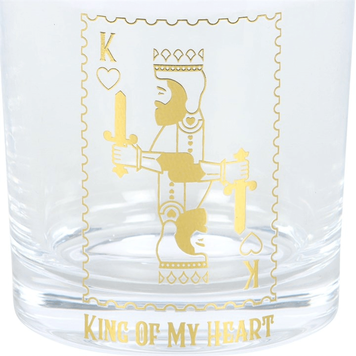 King of My Heart Drinking Glass
