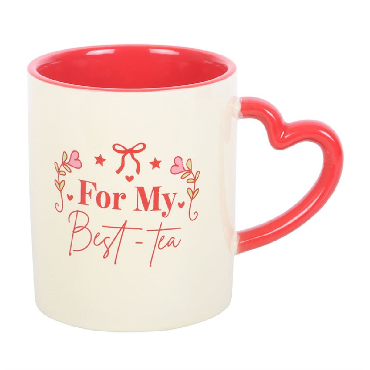 For My Best-Tea Mug with Heart Handle N/A