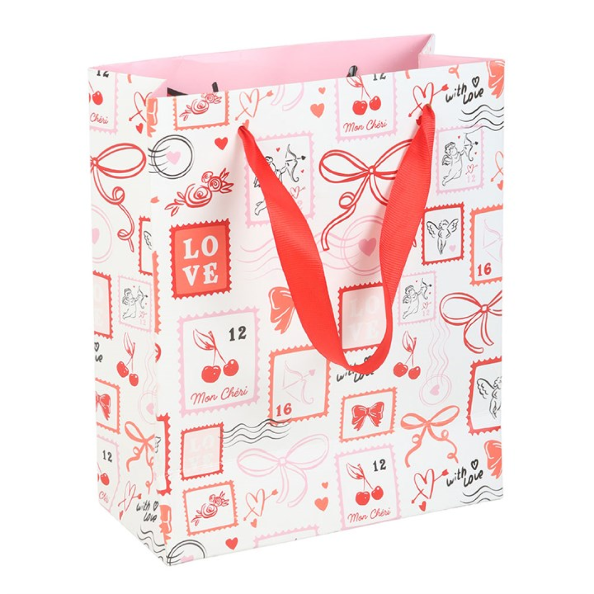 Valentine Postage Stamp Print Gift Bag N/A
