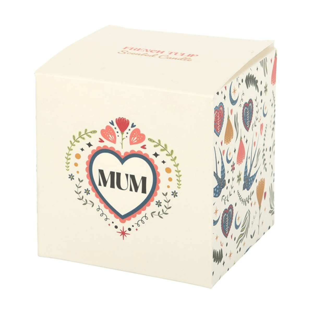 Mum Folk Heart French Tulip Candle N/A