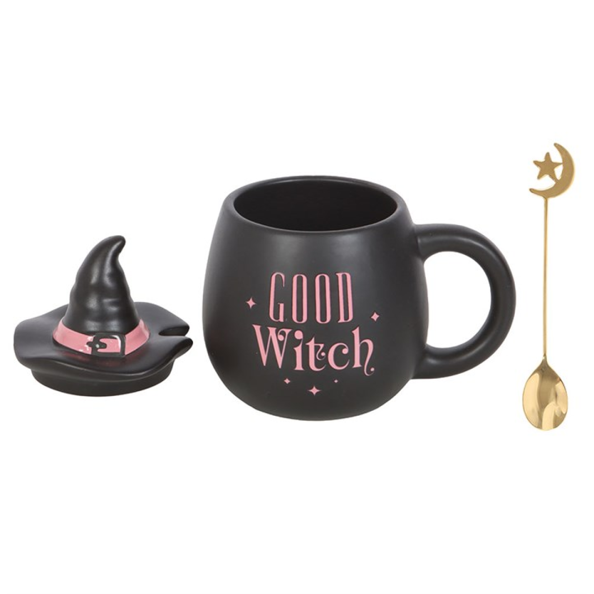 Good Witch Lidded Mug with Spoon N/A
