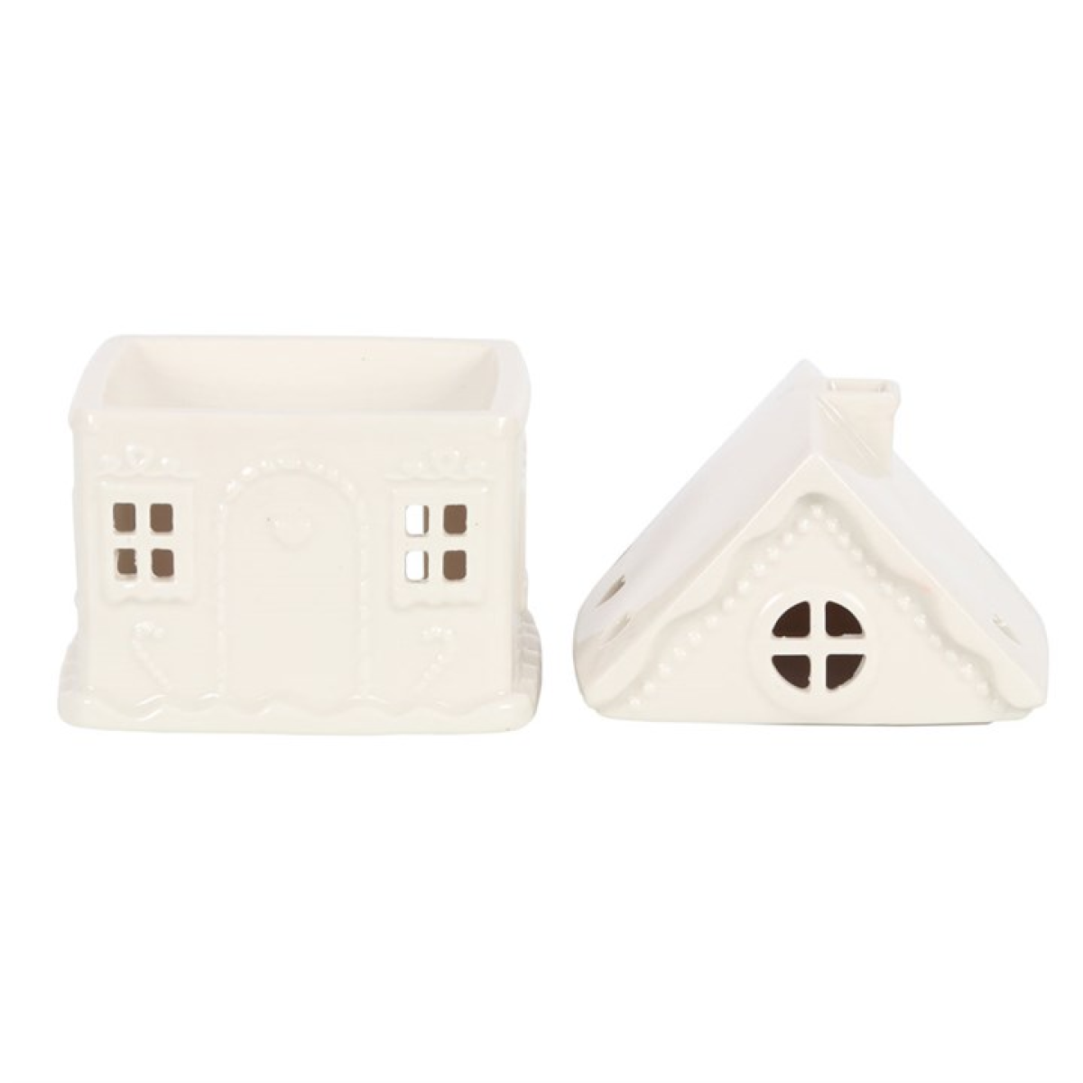 *White Gingerbread House Ceramic Oil Burner (4/20) N/A