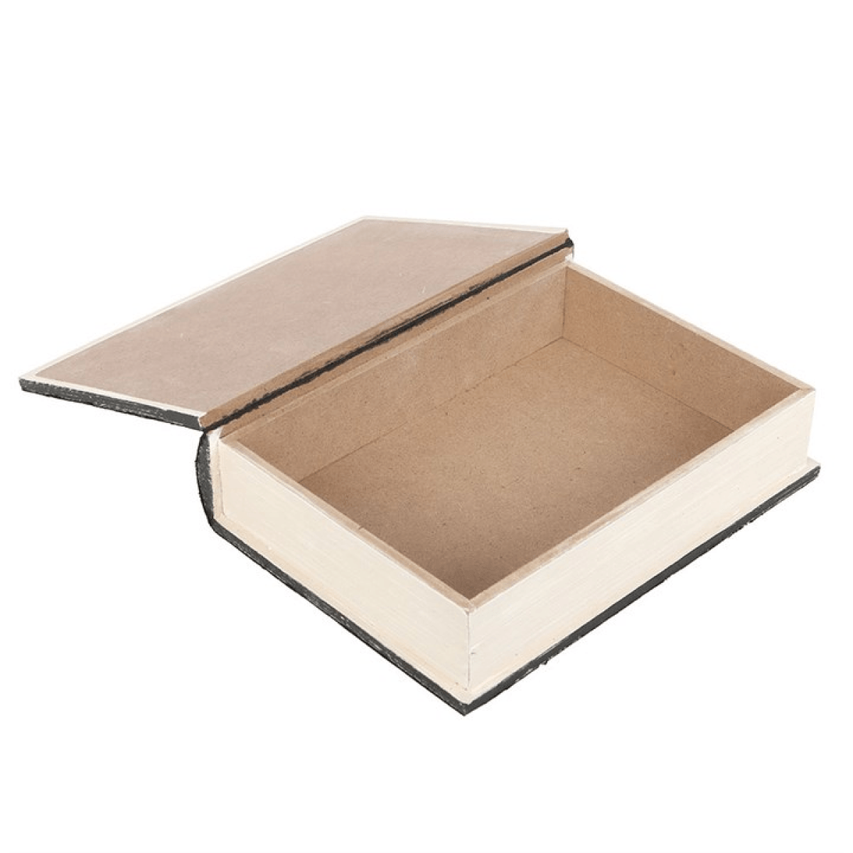 Book Storage Box open showcasing its compartment for discreet storage of small items.