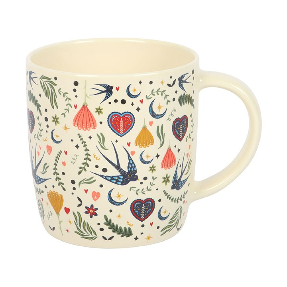 Cream Midnight Bloom Print Mug N/A