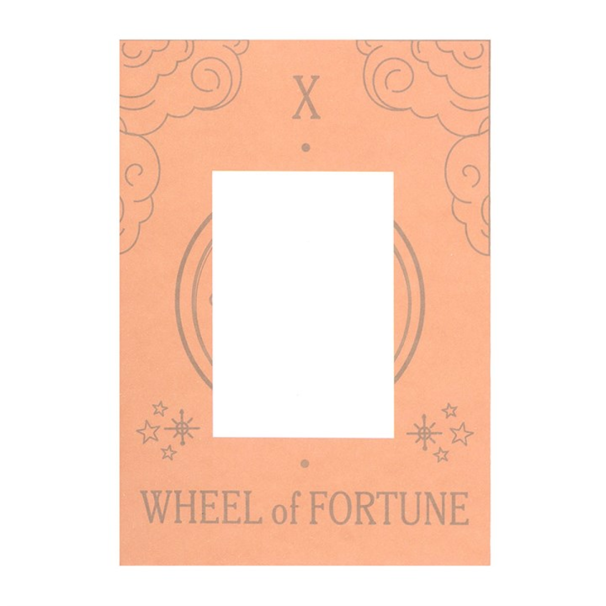 The Wheel of Fortune Vintage Tarot Necklace on Greeting Card N/A