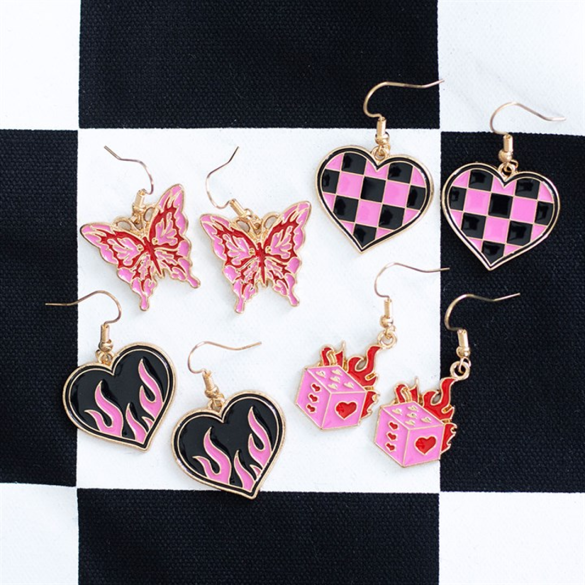 Flaming Butterfly Earrings N/A