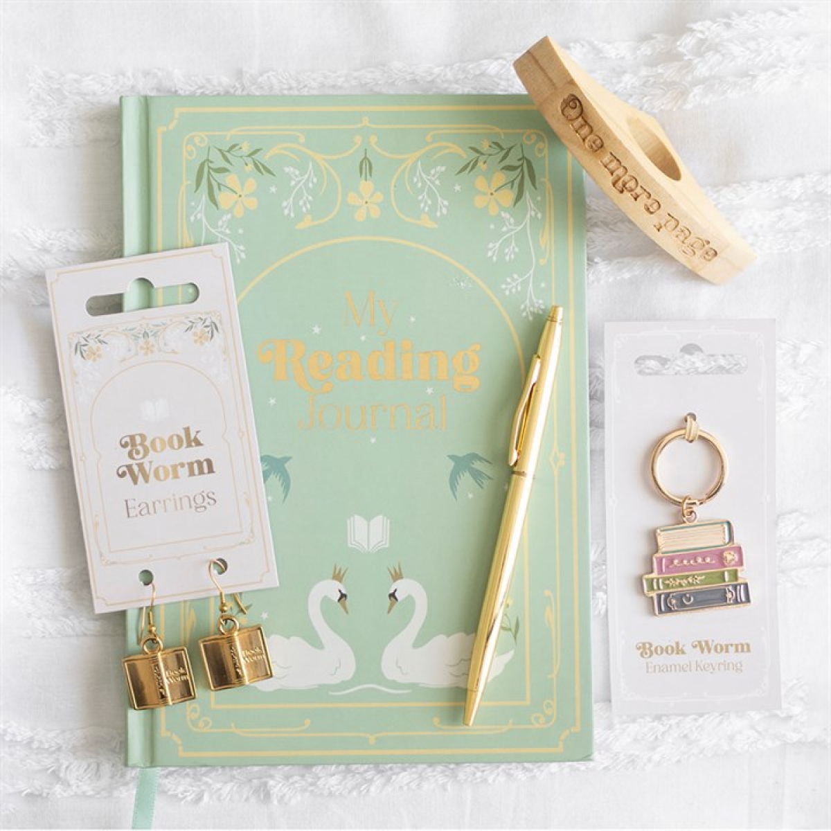 Book Worm Earrings N/A