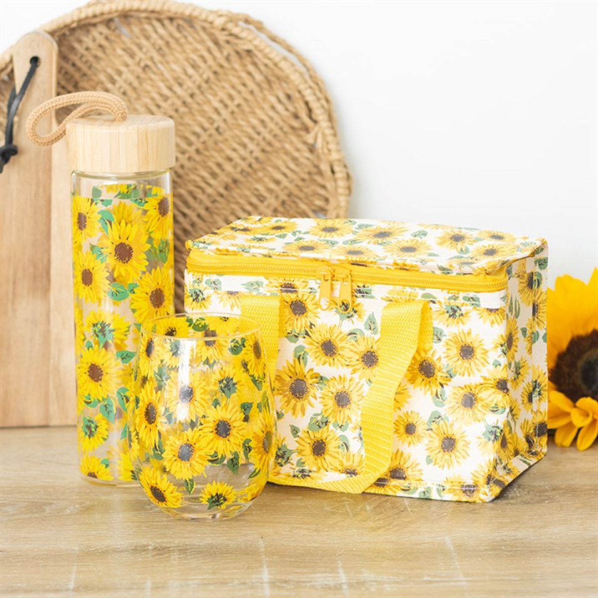 Sunflower Print Lunch Bag N/A