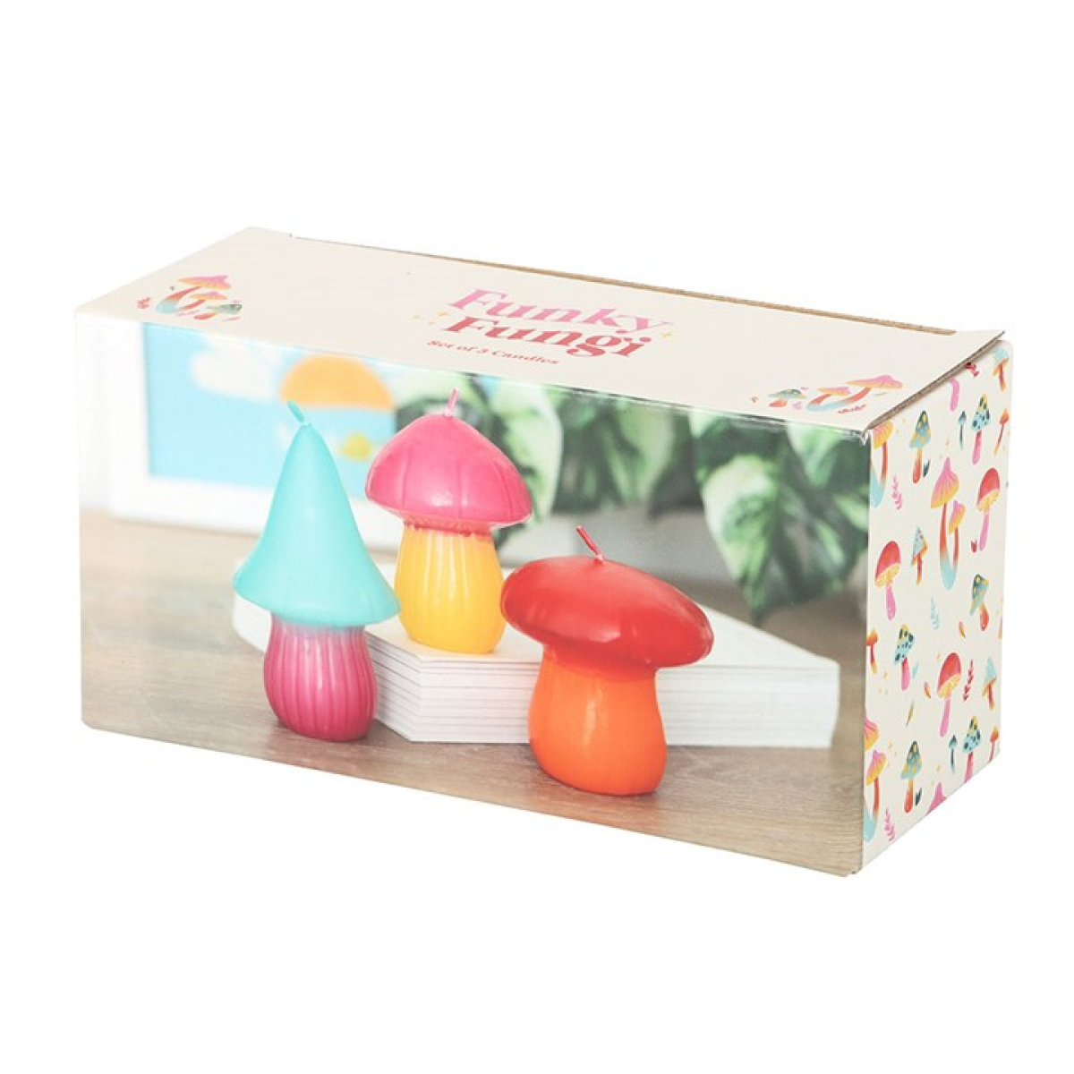 Set of 3 Mushroom Shaped Candles N/A