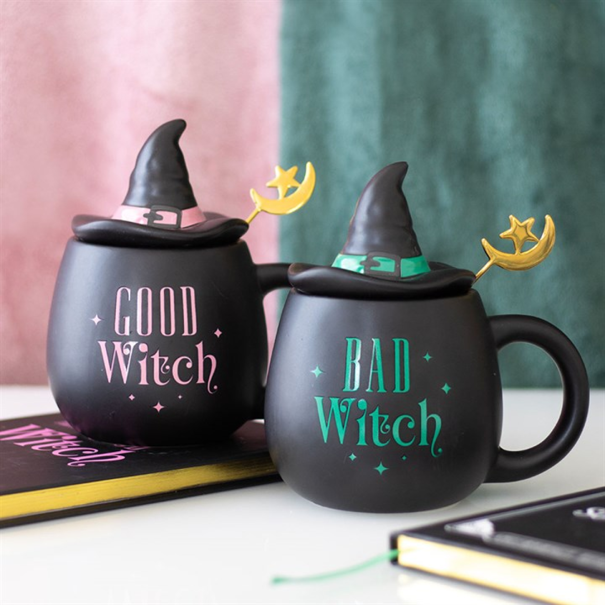 Bad Witch Lidded Mug with Spoon N/A