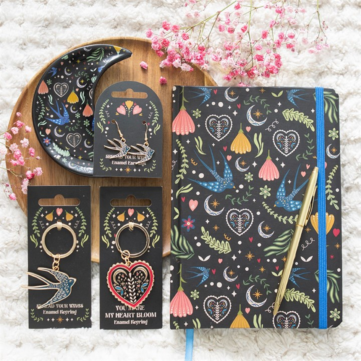 Midnight Bloom Print A5 Notebook N/A