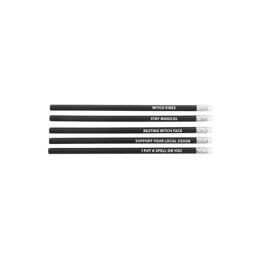 The Coven Club Set of 5 Witchy Pencils