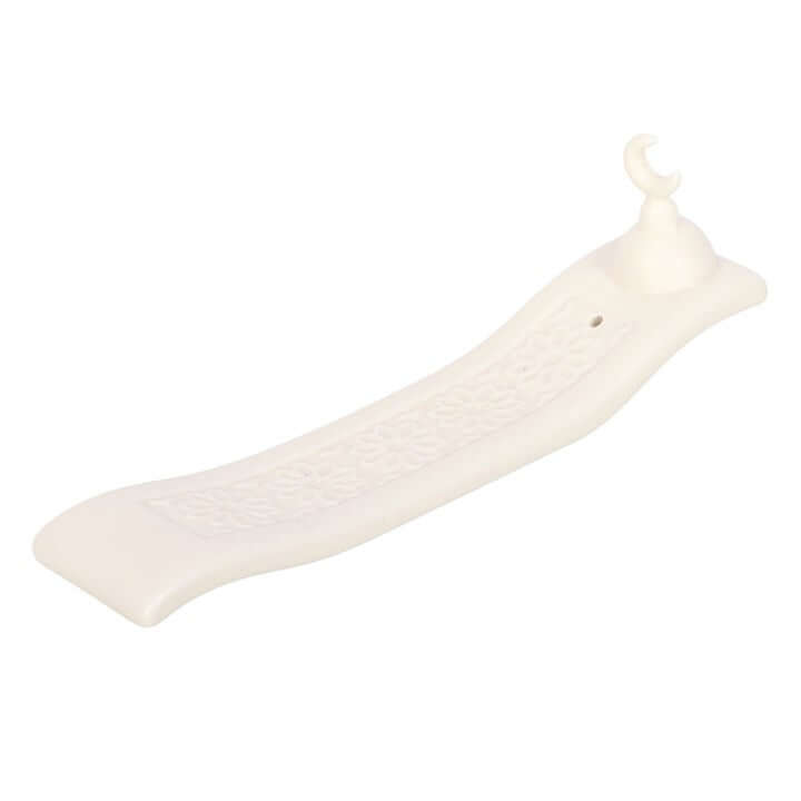 White cow horn on a white background