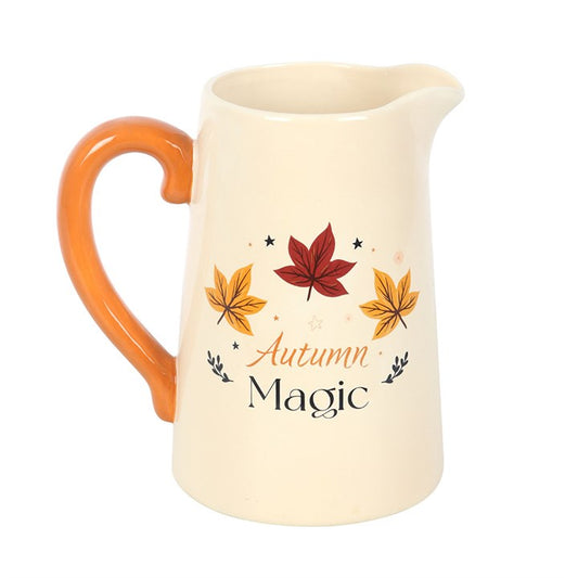Autumn Magic Ceramic Flower Jug – Seasonal Vase for Fresh or Dried Flowers-Sociodigi