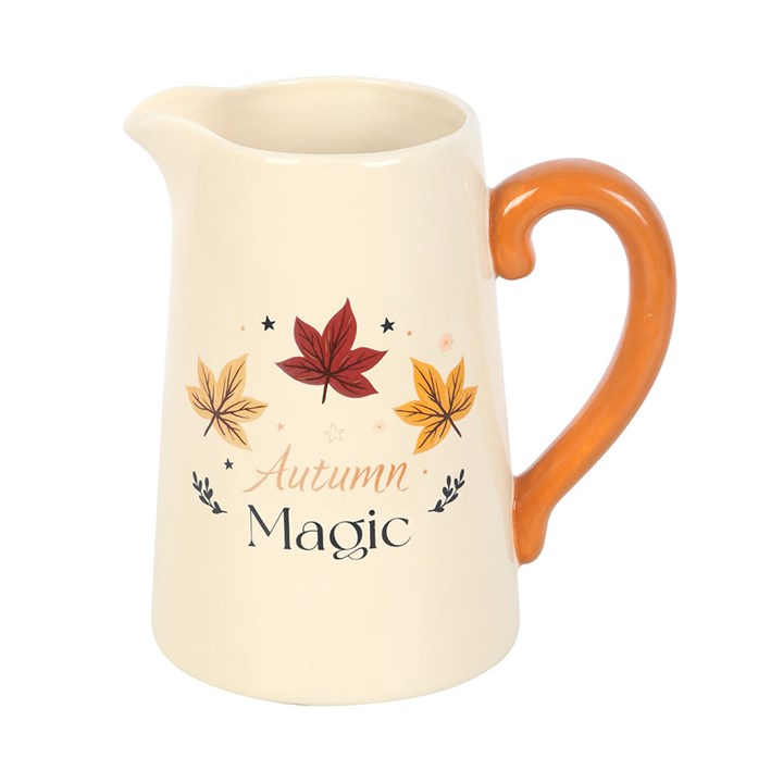 Autumn Magic Ceramic Flower Jug – Seasonal Vase for Fresh or Dried Flowers-Sociodigi