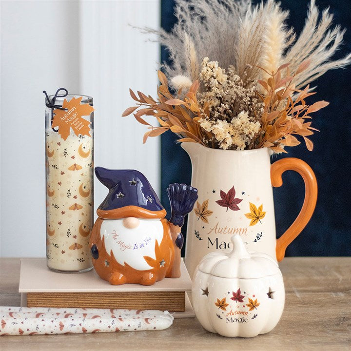 Autumn Magic Ceramic Flower Jug – Seasonal Vase for Fresh or Dried Flowers-Sociodigi