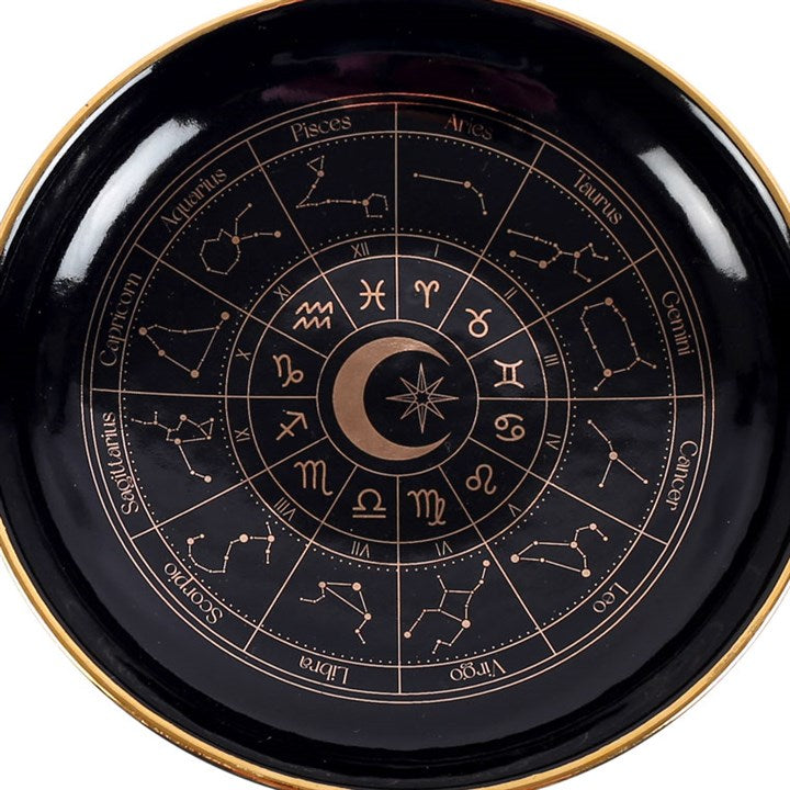 Black Astrology Wheel Trinket Dish N/A