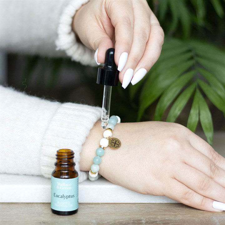 Abundance Amazonite Crystal Bracelet with Essential Oil Aromatherapy Gift-Sociodigi
