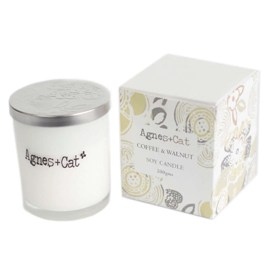 Agnes + Cat Votive Candle - Coffee and Walnut