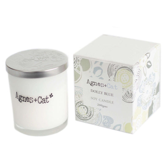 Agnes + Cat Votive Candle - Dolly Blue