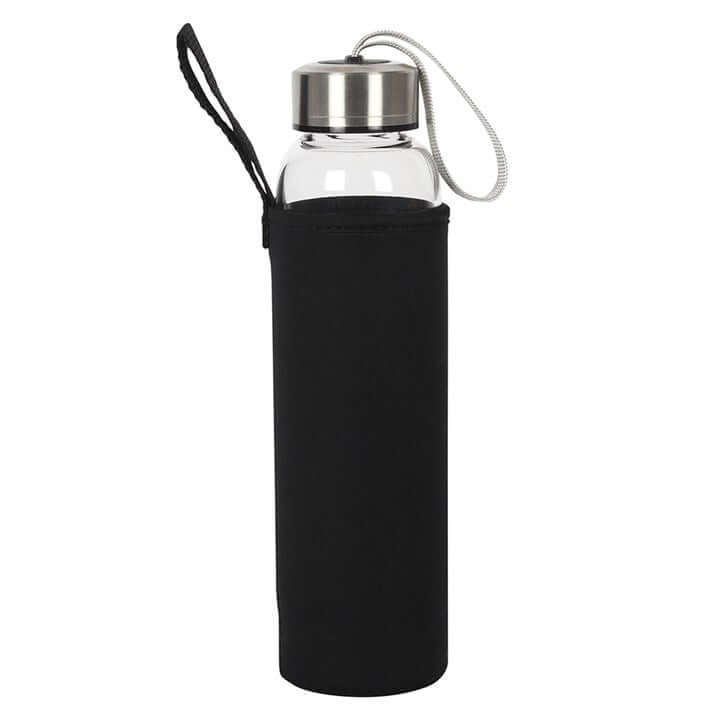 Amethyst Calming Glass Water Bottle-Sociodigi