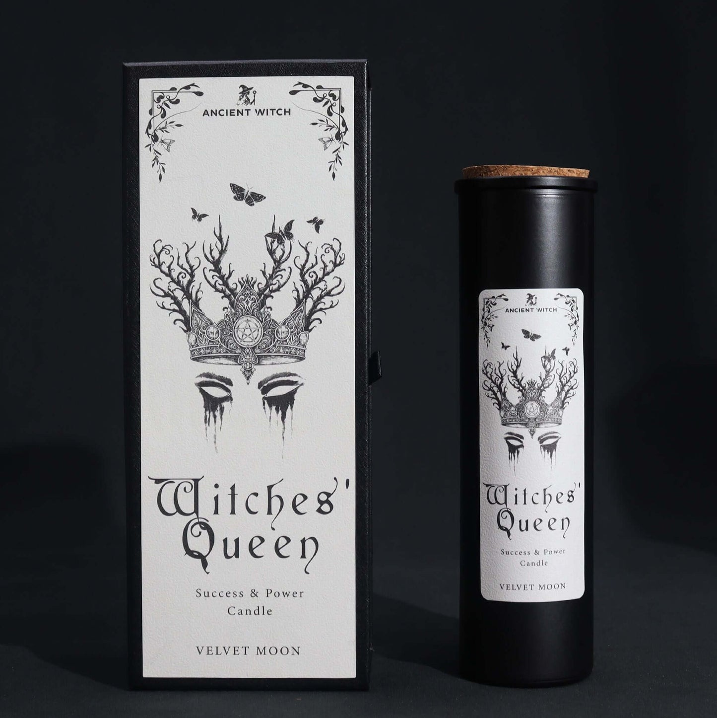 Ancient Witch Ritual Candles - Witches' Queen, Velvet Moon fragrance for empowerment and success.